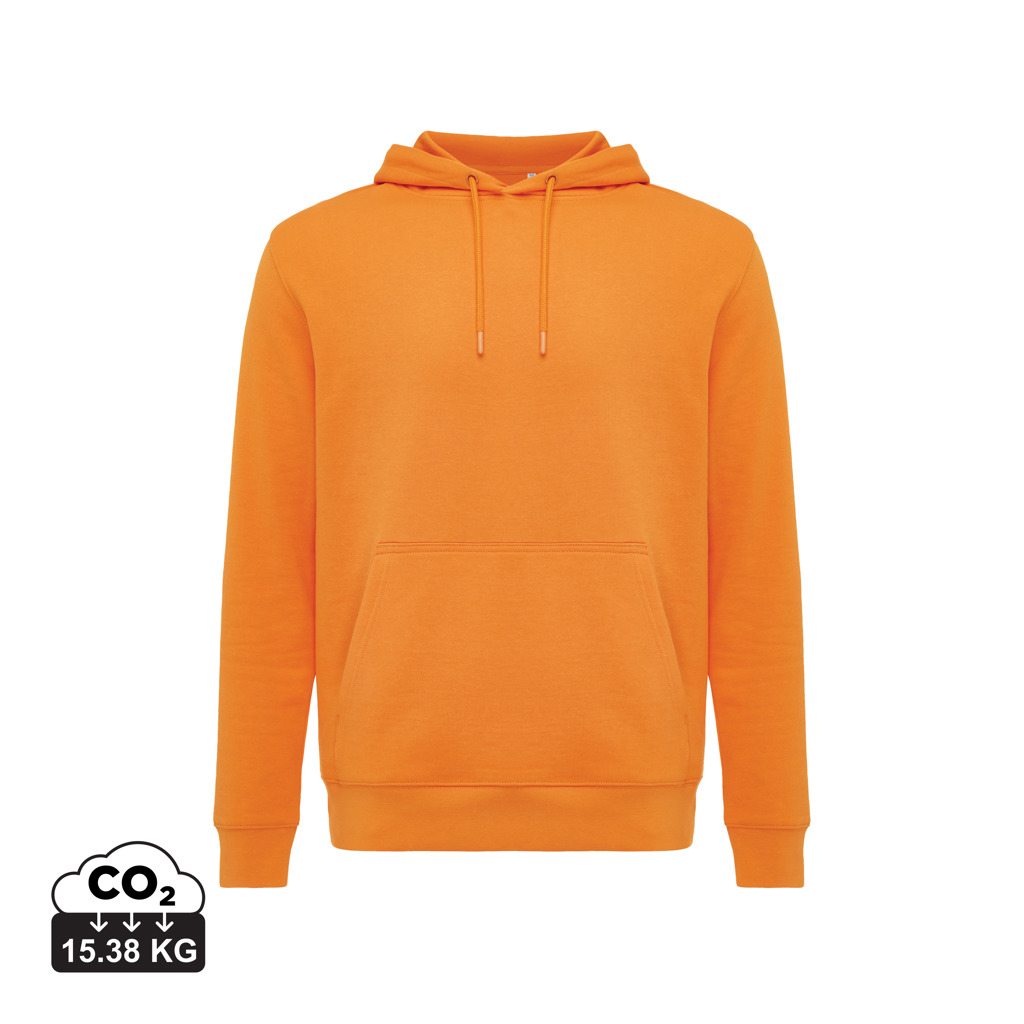 naranja IQONIQ Rila Sudadera Capucha Light Weight Algodón Reciclado