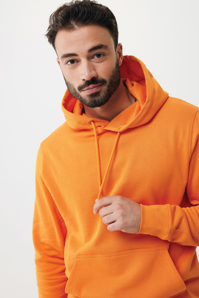 naranja IQONIQ Rila Sudadera Capucha Light Weight Algodón Reciclado