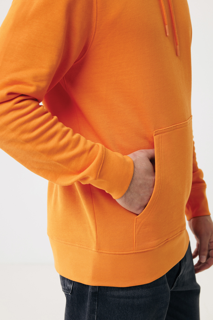 naranja IQONIQ Rila Sudadera Capucha Light Weight Algodón Reciclado