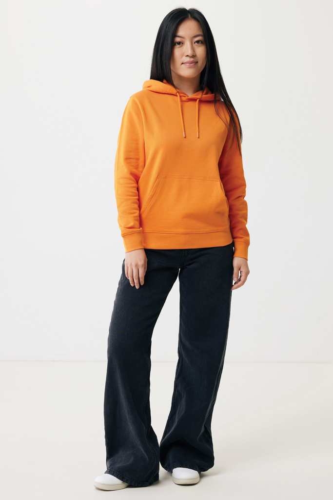 naranja IQONIQ Rila Sudadera Capucha Light Weight Algodón Reciclado