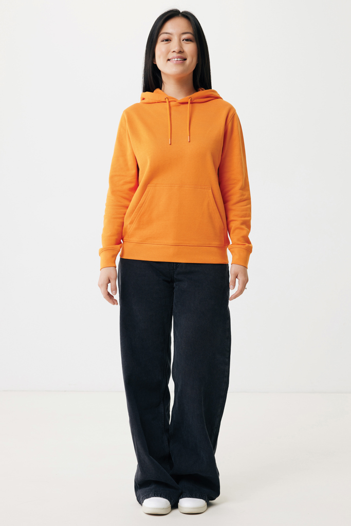 naranja IQONIQ Rila Sudadera Capucha Light Weight Algodón Reciclado