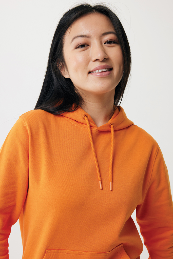 naranja IQONIQ Rila Sudadera Capucha Light Weight Algodón Reciclado