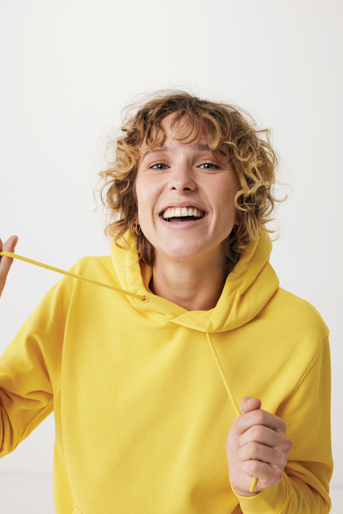 amarillo IQONIQ Rila Sudadera Capucha Light Weight Algodón Reciclado