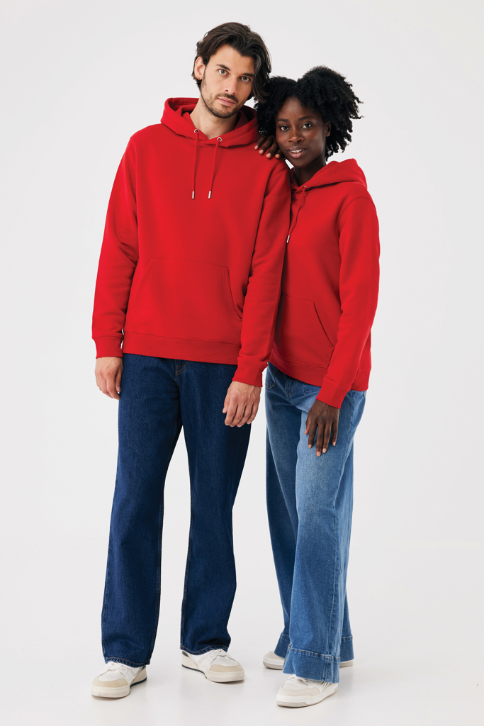 rojo Sudadera con capucha de algodón reciclado Joshua IQONIQ