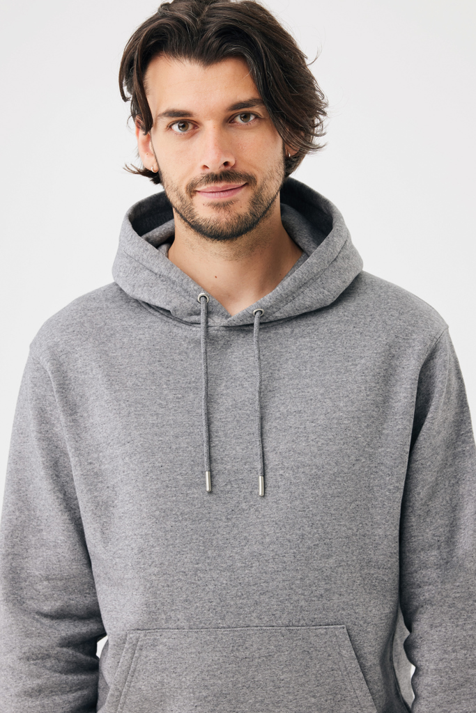light heather anthracite Sudadera con capucha de algodón reciclado Joshua IQONIQ