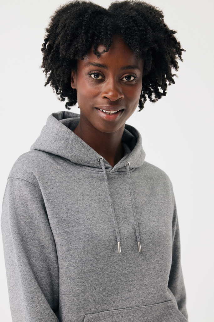 light heather anthracite Sudadera con capucha de algodón reciclado Joshua IQONIQ