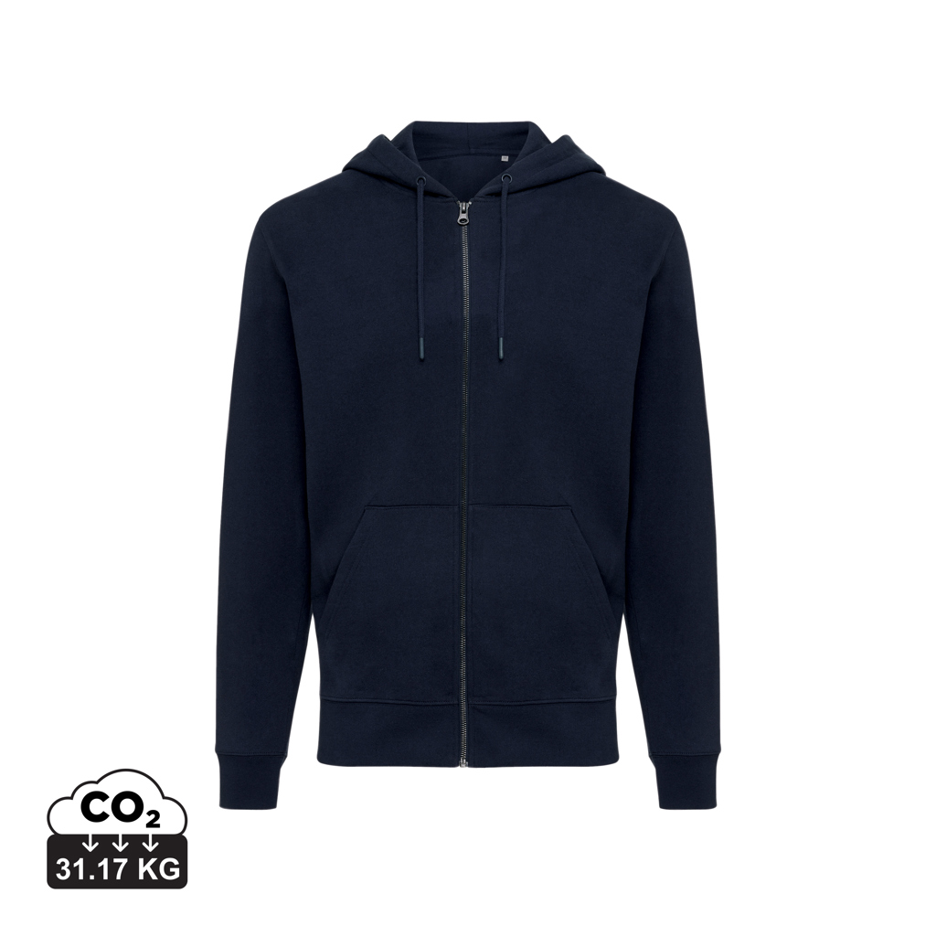 Sweat à capuche avec zip en coton recyclé IQONIQ Abisko