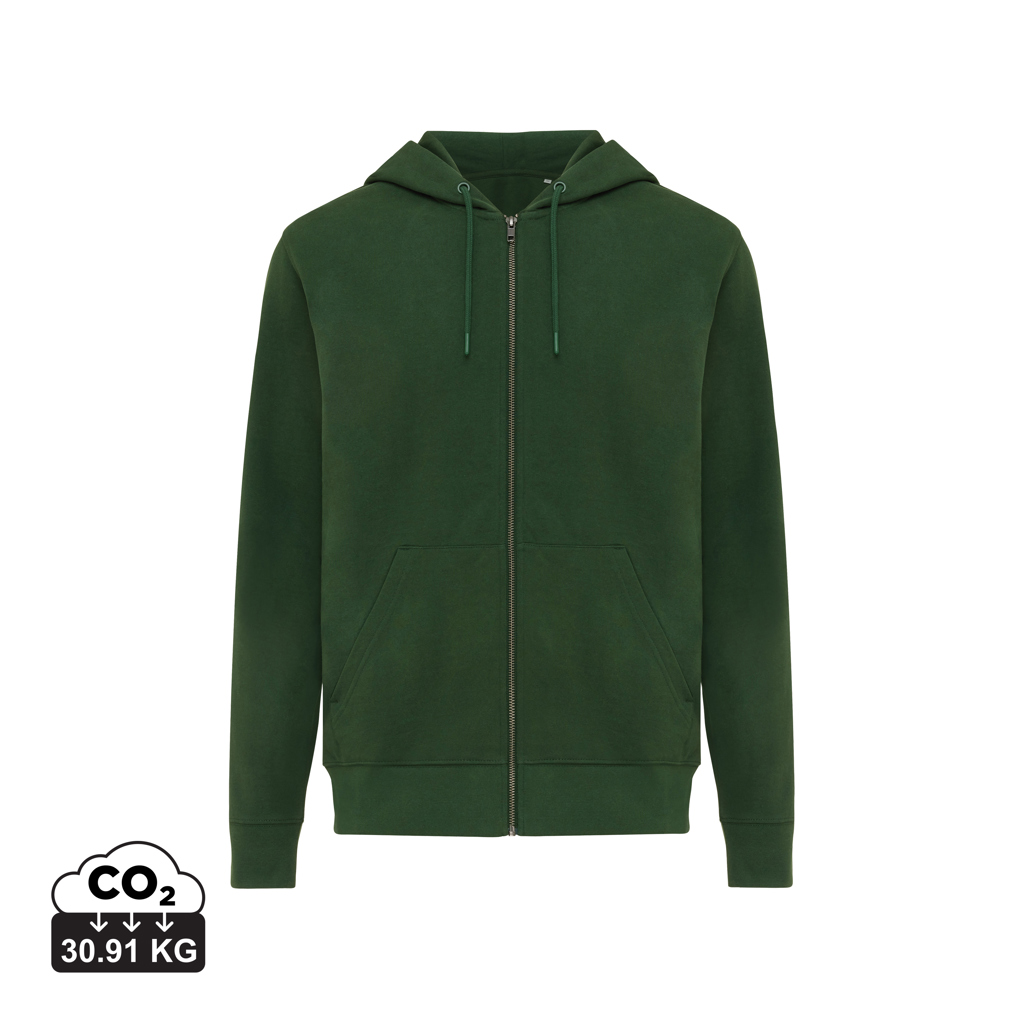 Sweat à capuche avec zip en coton recyclé IQONIQ Abisko