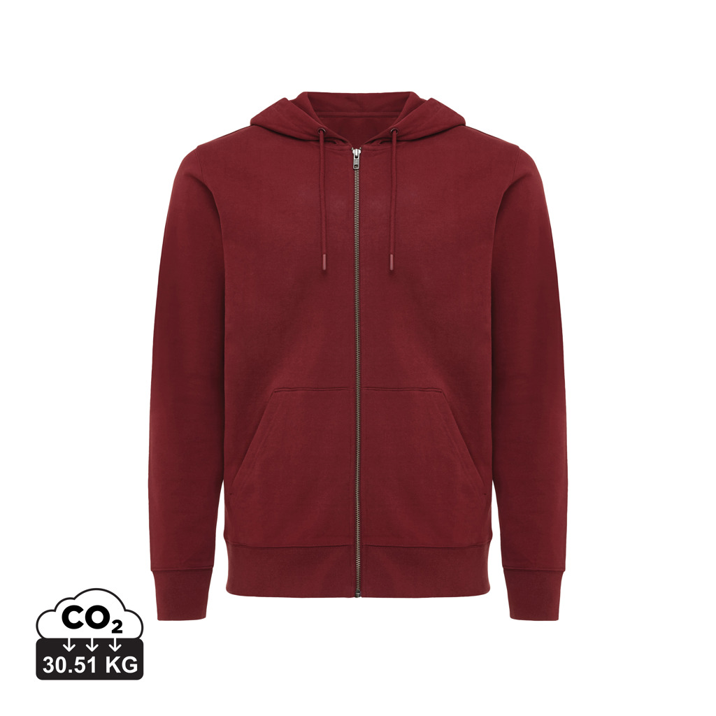 Sweat à capuche avec zip en coton recyclé IQONIQ Abisko