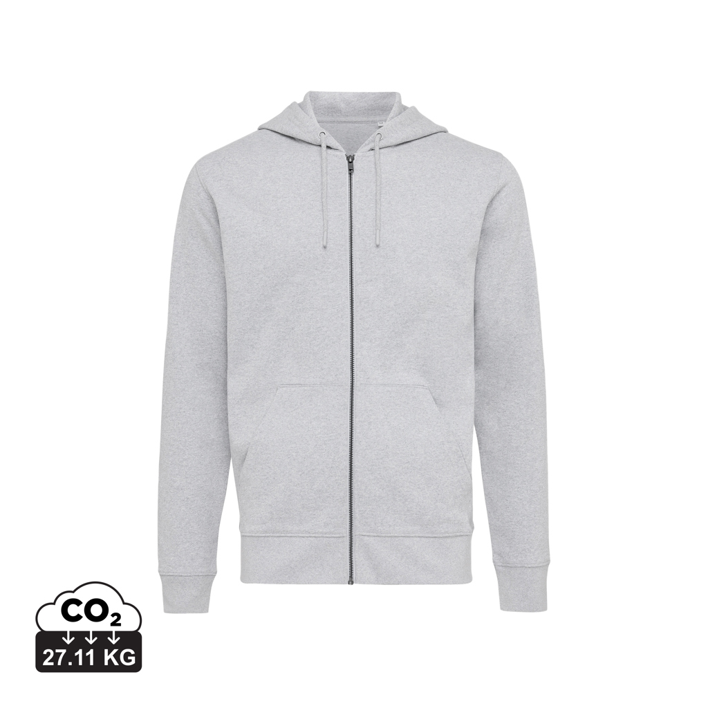 Sweat à capuche avec zip en coton recyclé IQONIQ Abisko