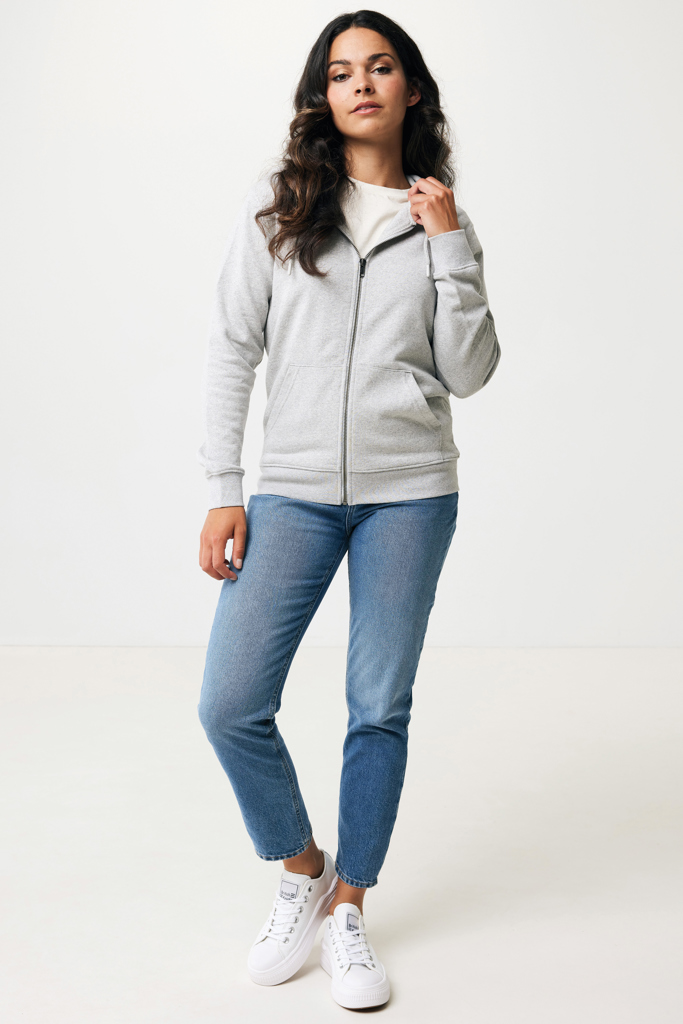 Sweat à capuche avec zip en coton recyclé IQONIQ Abisko