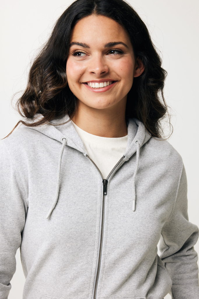 Sweat à capuche avec zip en coton recyclé IQONIQ Abisko