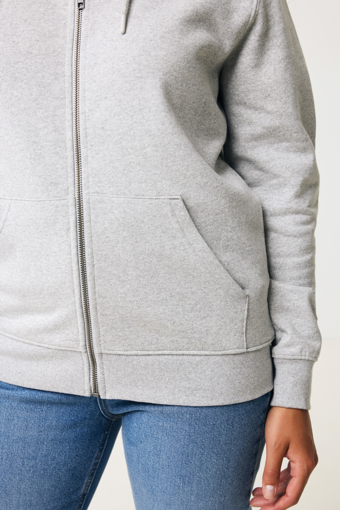 Sweat à capuche avec zip en coton recyclé IQONIQ Abisko