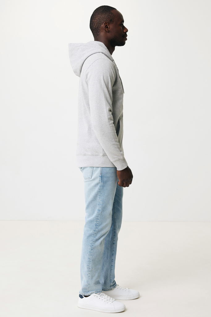 Sweat à capuche avec zip en coton recyclé IQONIQ Abisko