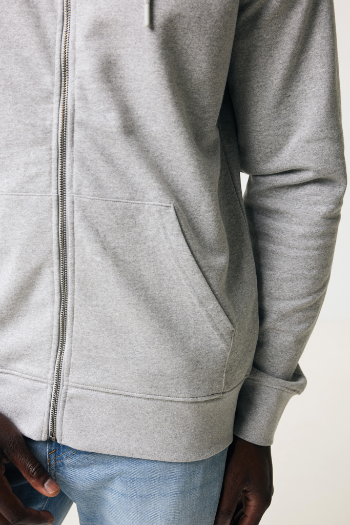 Sweat à capuche avec zip en coton recyclé IQONIQ Abisko