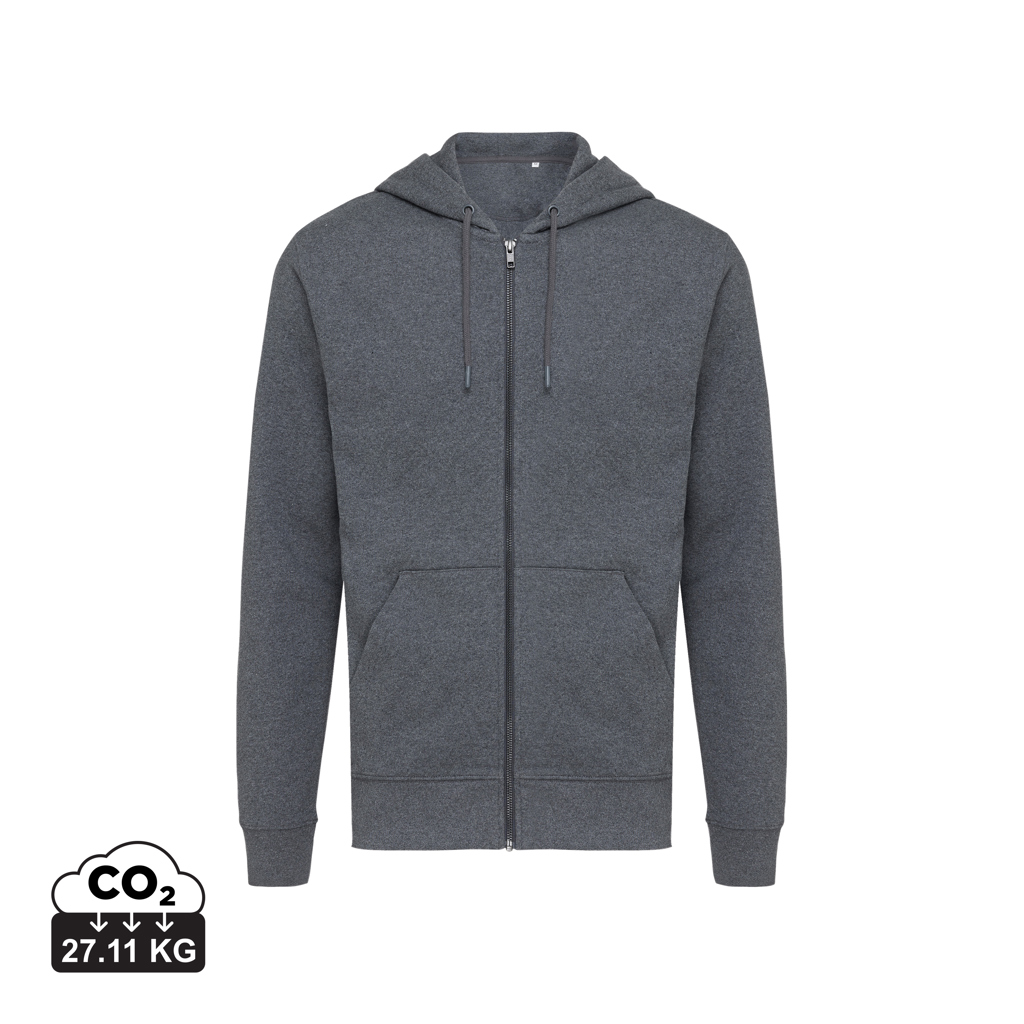 Sweat à capuche avec zip en coton recyclé IQONIQ Abisko