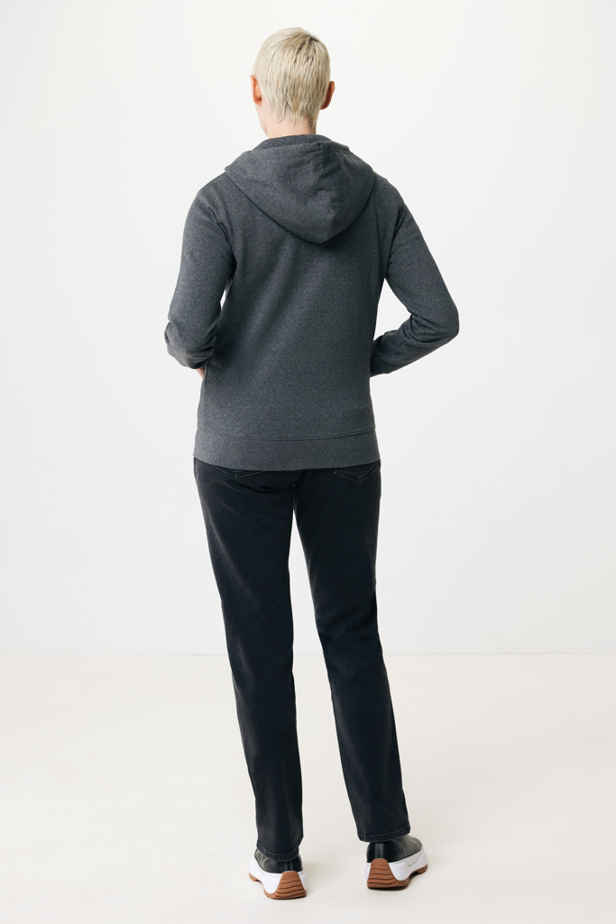 Sweat à capuche avec zip en coton recyclé IQONIQ Abisko