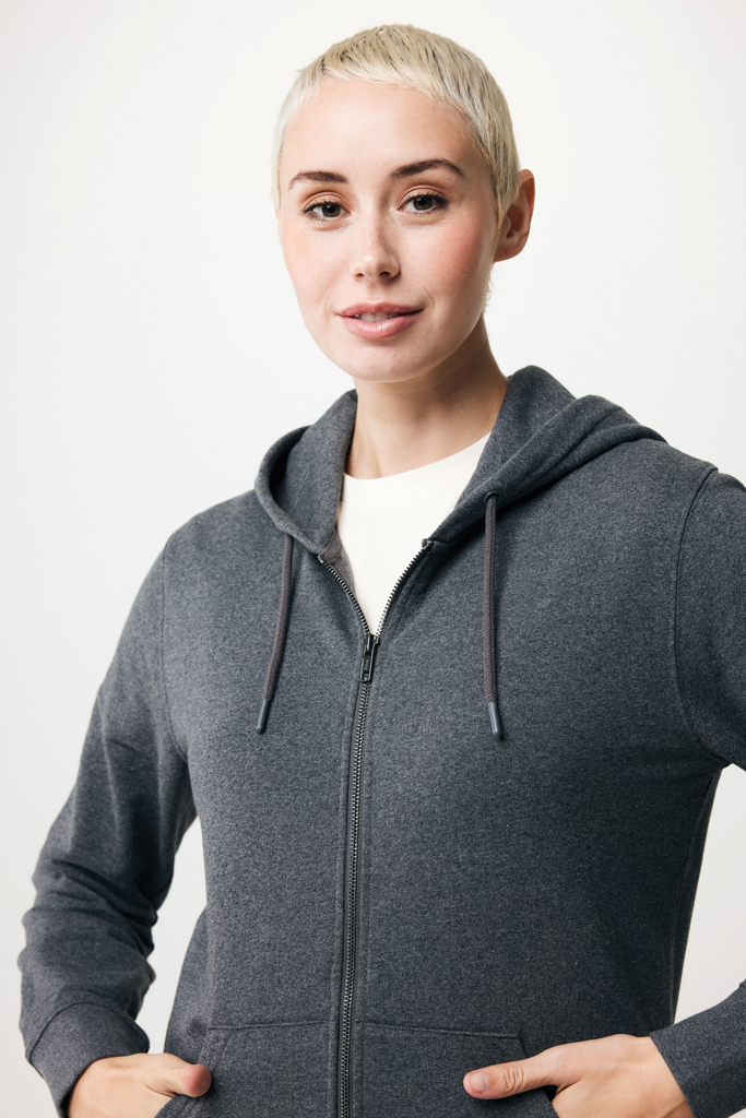 Sweat à capuche avec zip en coton recyclé IQONIQ Abisko