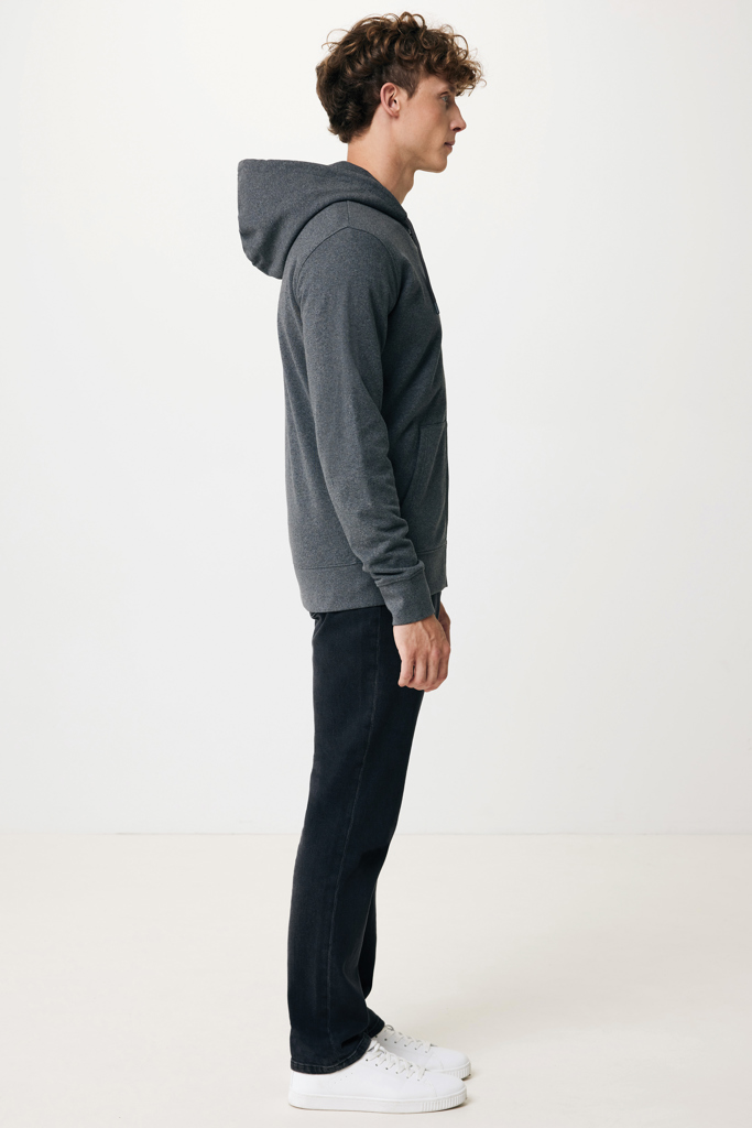 Sweat à capuche avec zip en coton recyclé IQONIQ Abisko