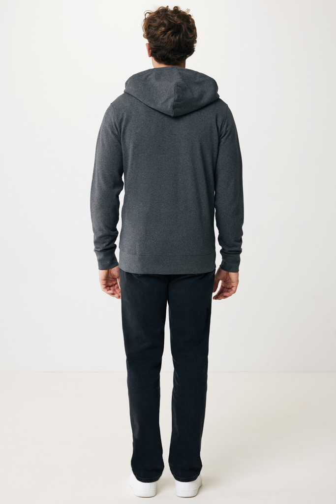 Sweat à capuche avec zip en coton recyclé IQONIQ Abisko