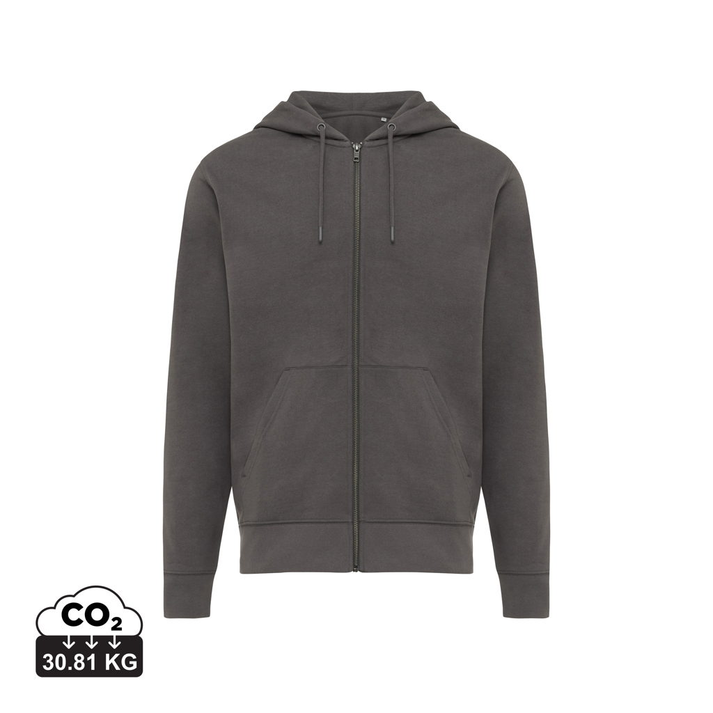 Sweat à capuche avec zip en coton recyclé IQONIQ Abisko