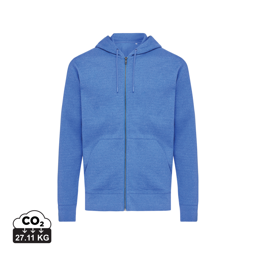 Sweat à capuche avec zip en coton recyclé IQONIQ Abisko