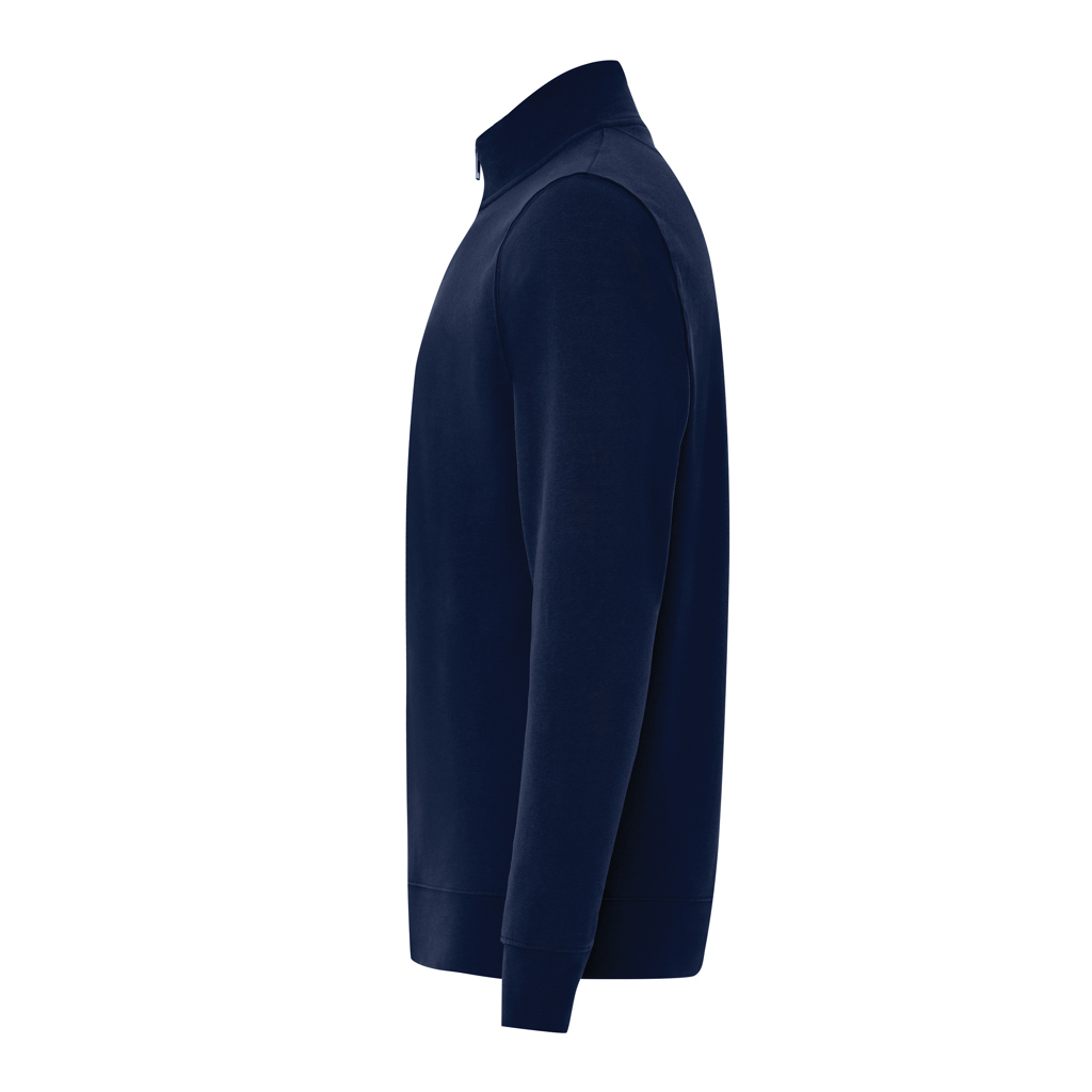 Sweater IQONIQ à col montant zippé en coton recyclé Elgon