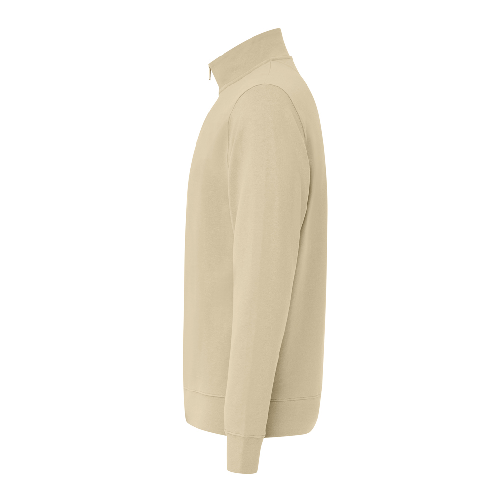 Sweater IQONIQ à col montant zippé en coton recyclé Elgon