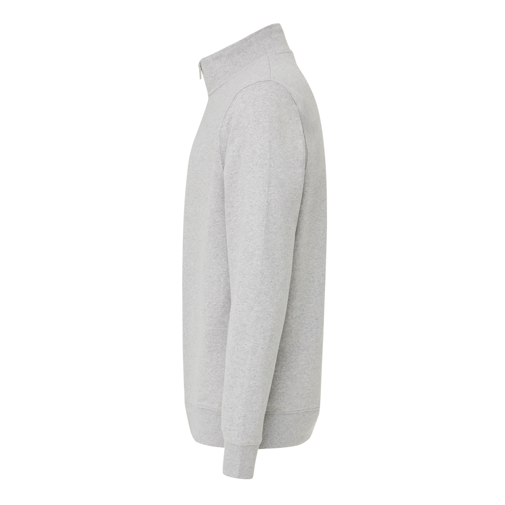 Sweater IQONIQ à col montant zippé en coton recyclé Elgon