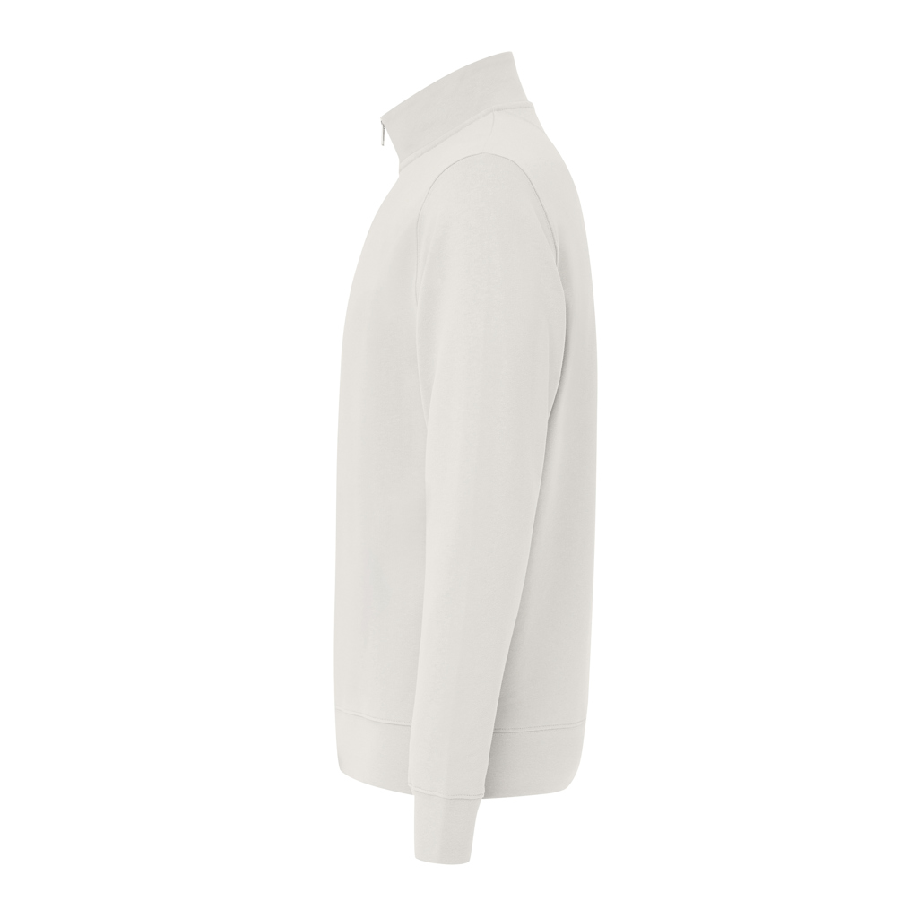 Sweater IQONIQ à col montant zippé en coton recyclé Elgon