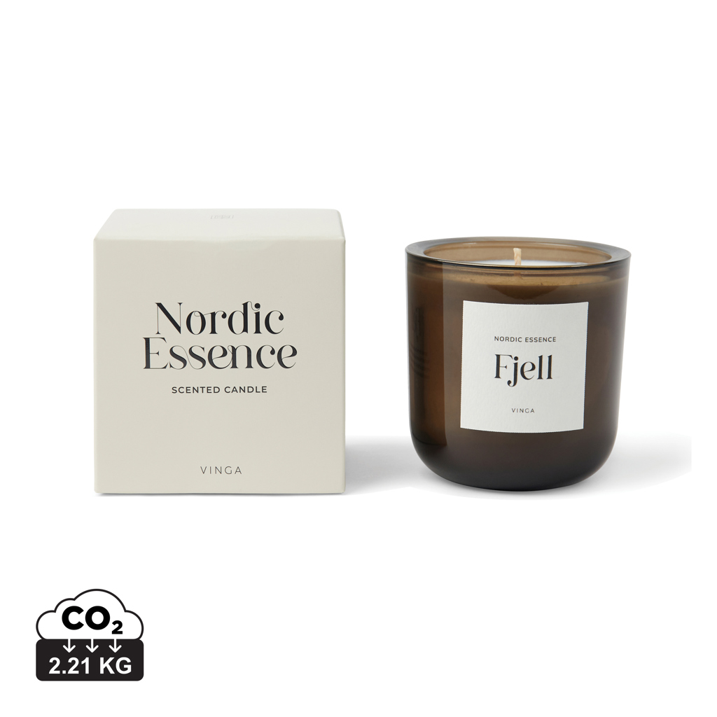 blanquecino, marrón oscuro Vela grande VINGA perfumada esencia Nórdica