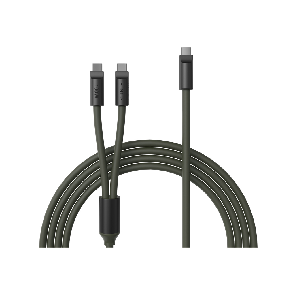 Cable de carga múltiple de silicona VINGA Baltimore (C+2C)