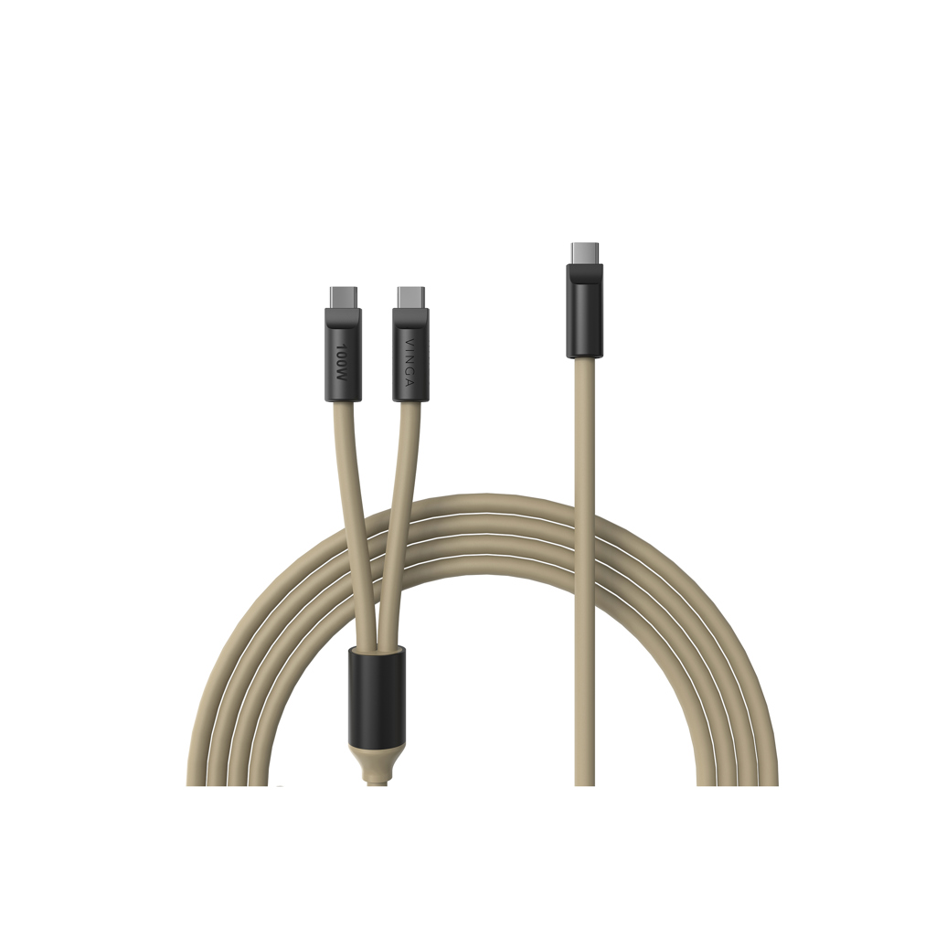 Cable de carga múltiple de silicona VINGA Baltimore (C+2C)