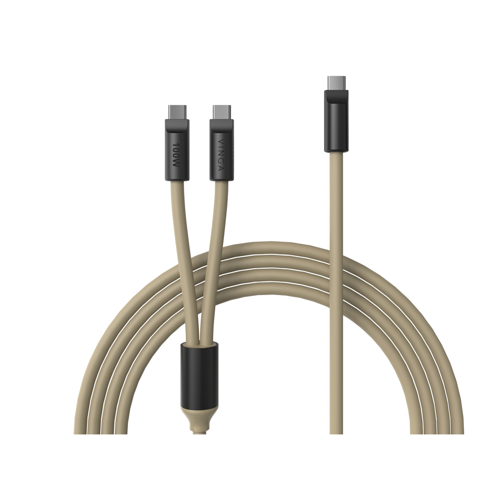 Cable de carga múltiple de silicona VINGA Baltimore (C+2C)