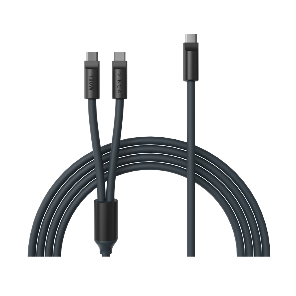 Cable de carga múltiple de silicona VINGA Baltimore (C+2C)