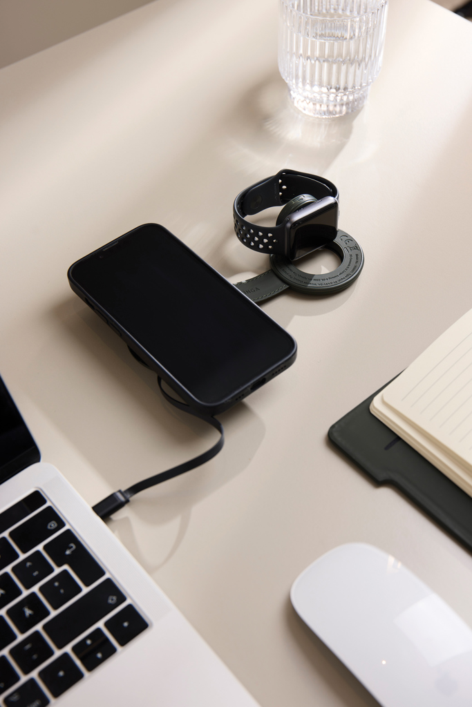 Cargador inalámbrico 2 en 1 VINGA Baltimore RCS 15W