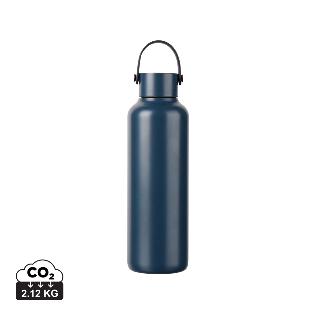 azul marino Botella ac. inox. reciclado VINGA RCS Baltimore 600 ml