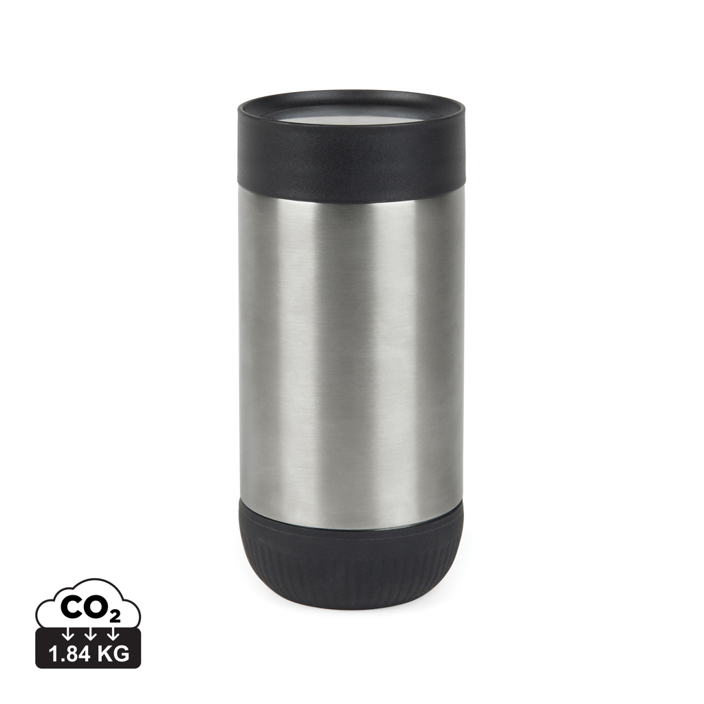 plata, negro Taza push VINGA Erie RCS SS reciclada 350 ml