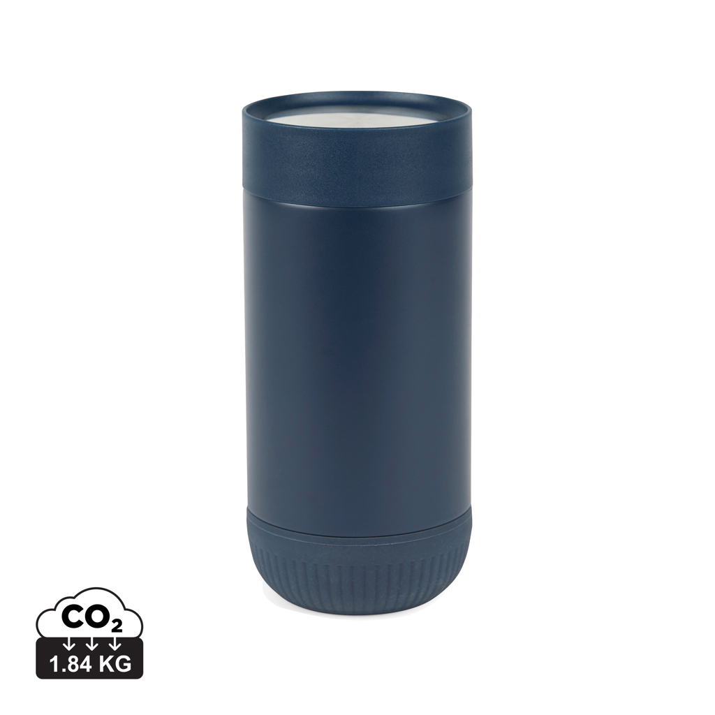 azul marino, azul marino Taza push VINGA Erie RCS SS reciclada 350 ml