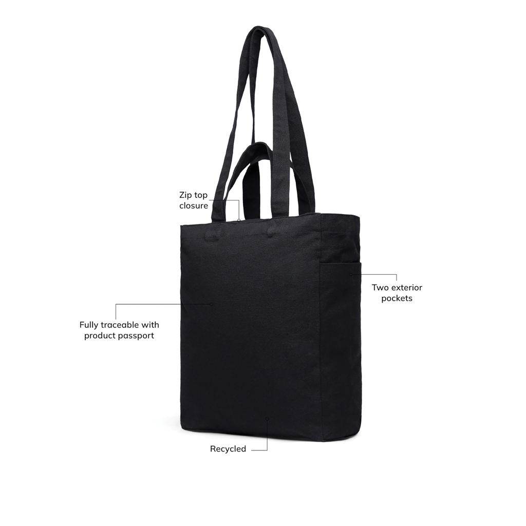 Picture of VINGA Hilo AWARE™ recycled canvas zip tote